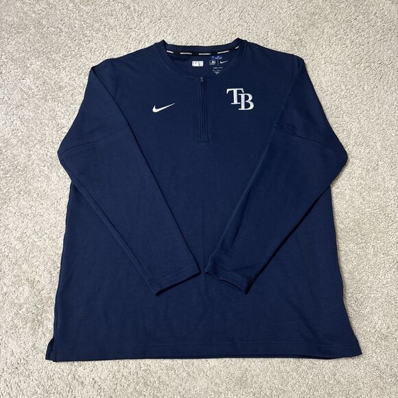 Nike Tampa Bay Rays Shane Armstrong #64 GAME WORN Game Time 1/4 Zip Pullover XL - Picture 1 of 7